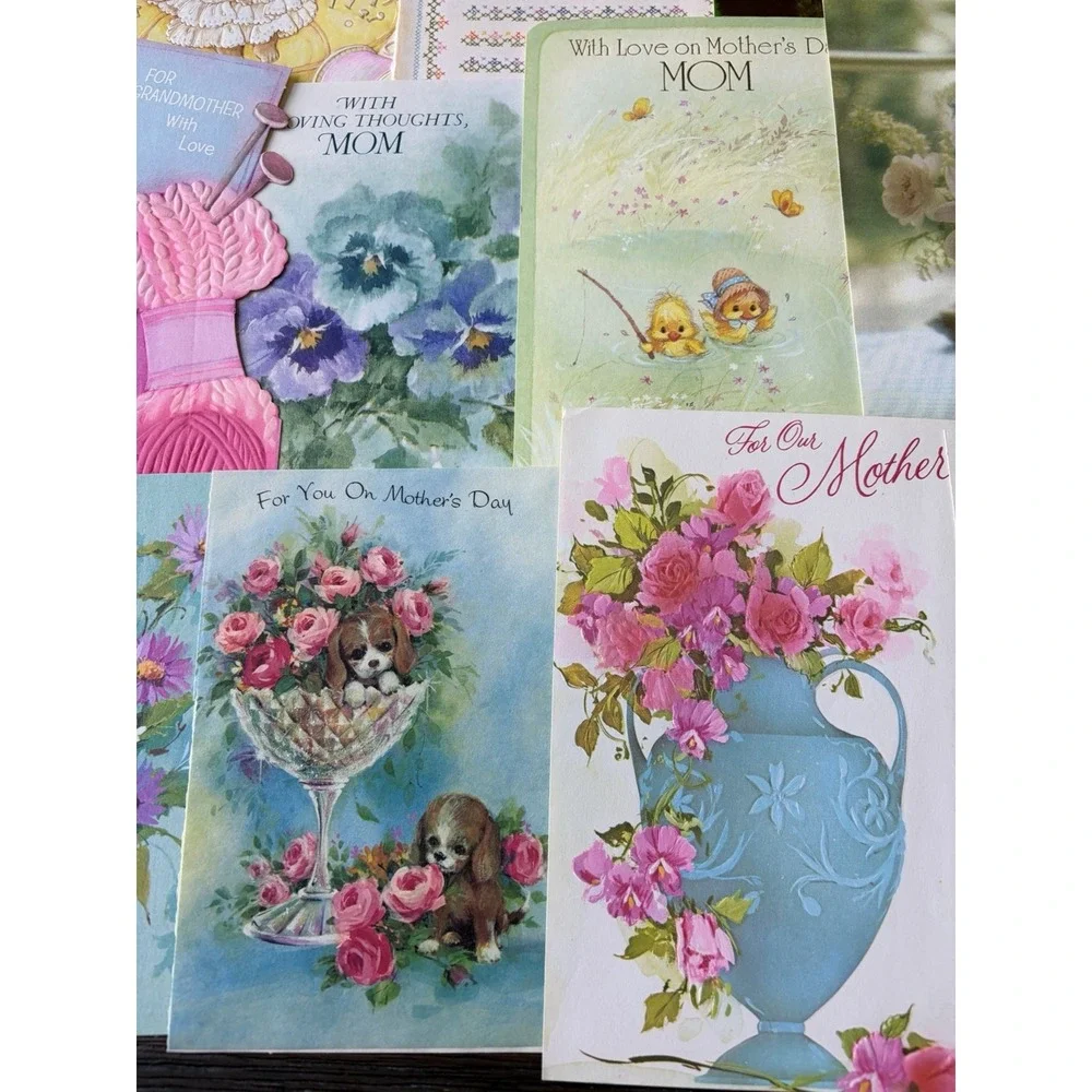 Vintage Mother's Day Greeting Cards Fronts ONLY Scrapbooking Crafts Lot of 50+
